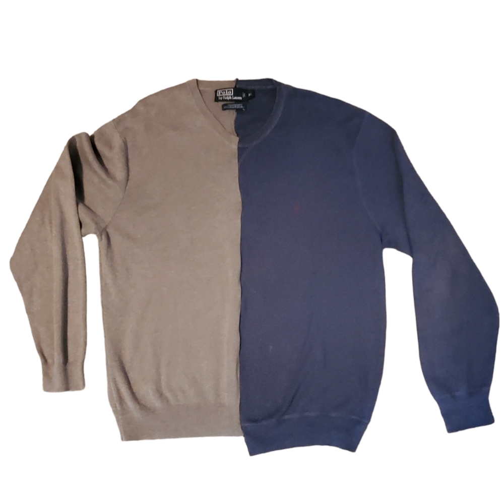 Ralph Lauren upcycled v neck sweater.